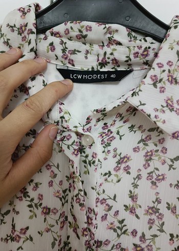 çiçekli modest elbise - Görsel 7