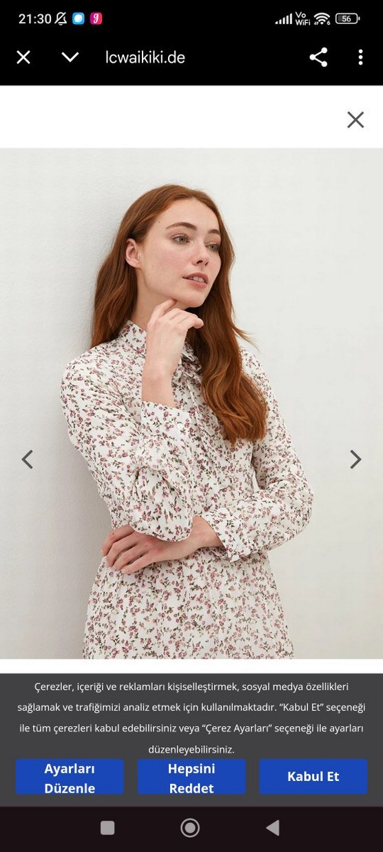 çiçekli modest elbise - Görsel 2