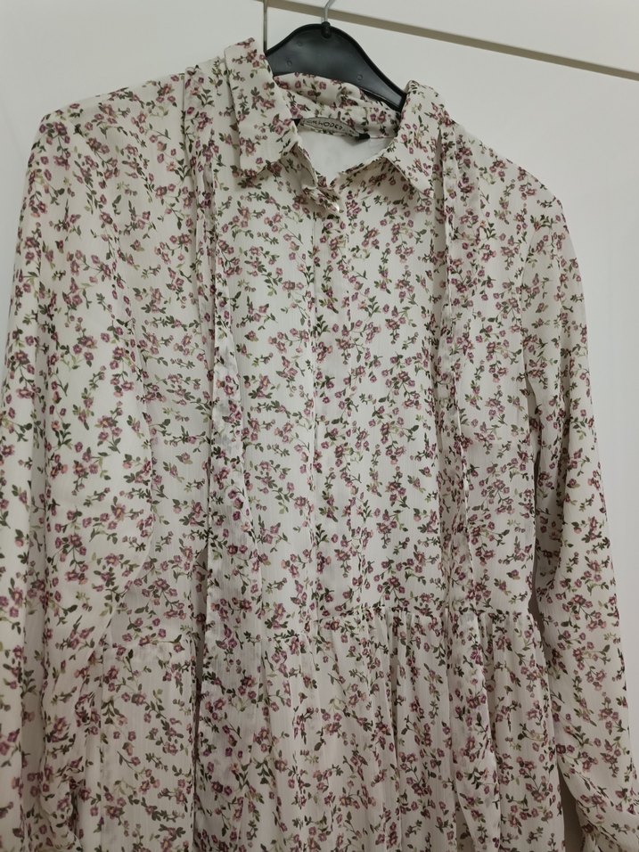 çiçekli modest elbise - Görsel 4