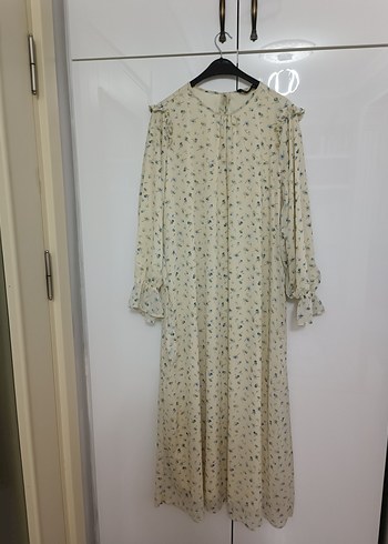 modest çiçekli elbise - Görsel 4