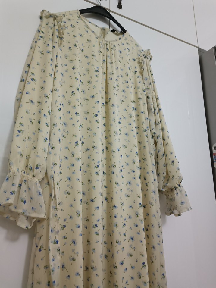 modest çiçekli elbise - Görsel 3