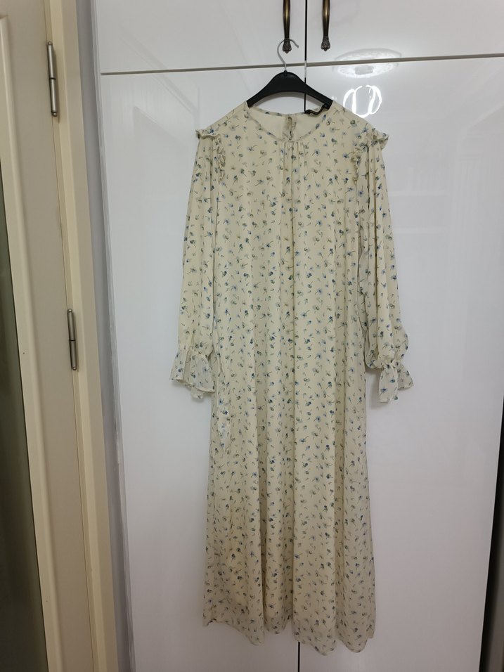 modest çiçekli elbise - Görsel 4