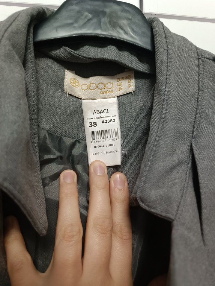 abacı gri pardösü - Görsel 3