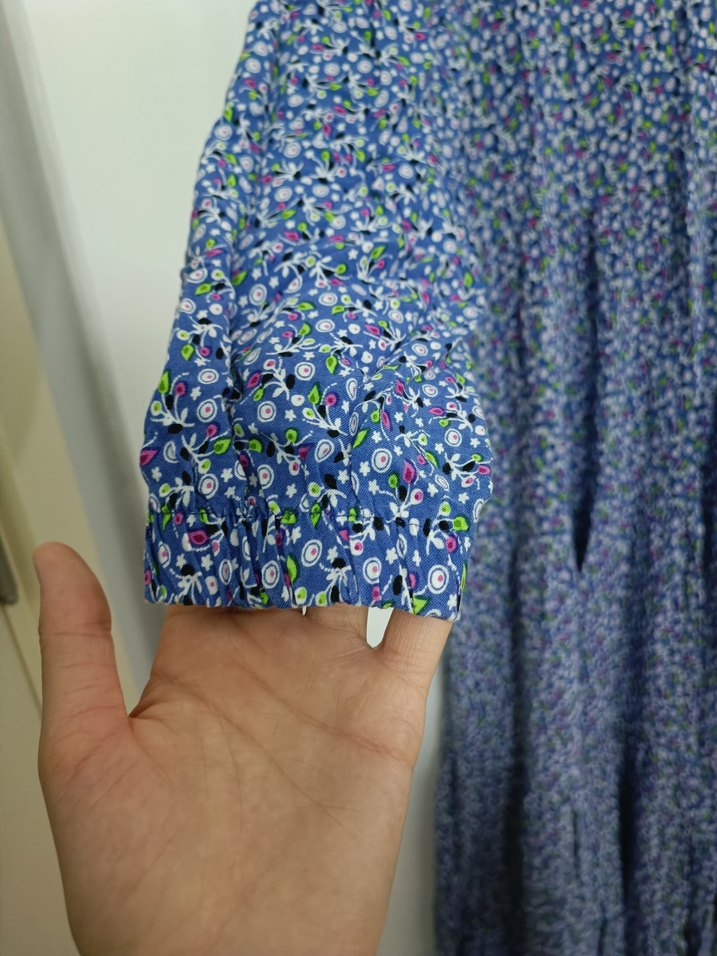 çiçekli tesettür elbise moila - Görsel 3