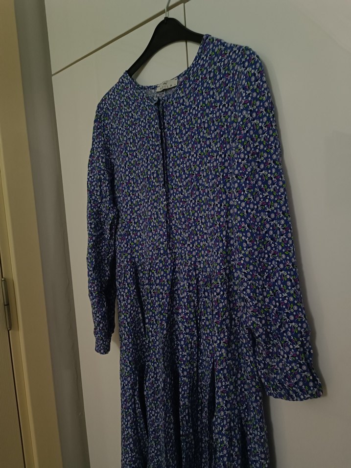 çiçekli tesettür elbise moila - Görsel 5