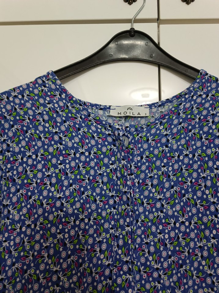 çiçekli tesettür elbise moila - Görsel 4