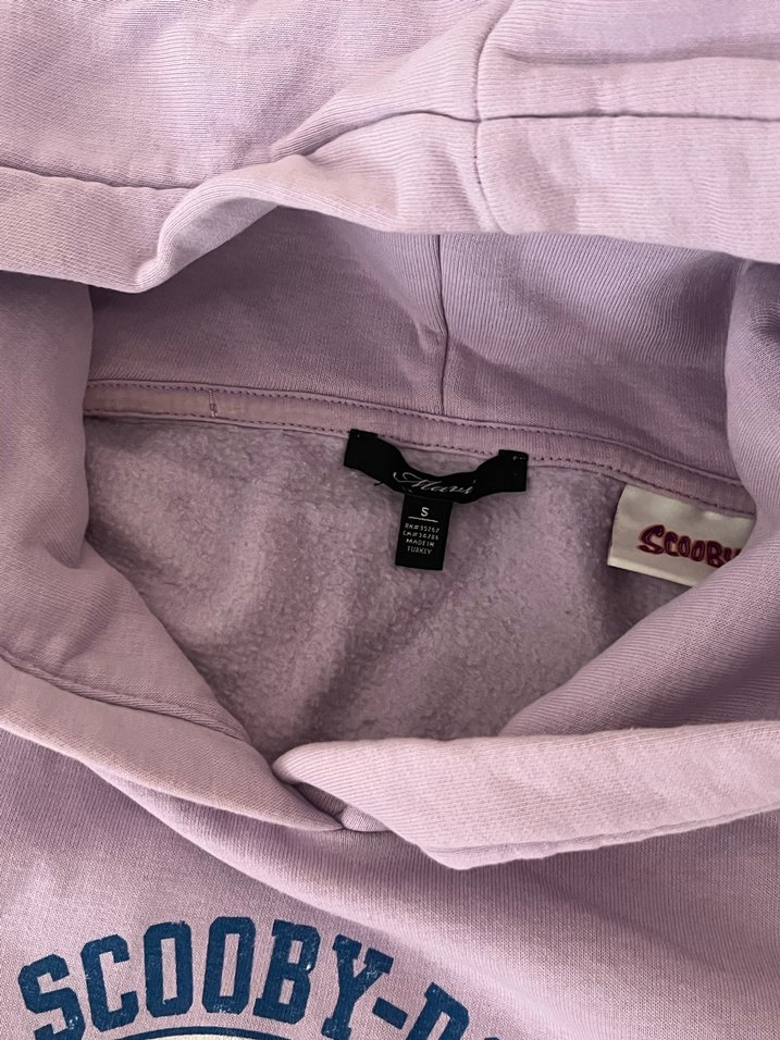 Scooby-Doo Baskılı beli büzgülü Mor Kadın Sweatshirt - Görsel 3