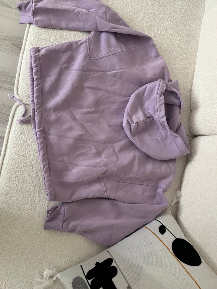 Scooby-Doo Baskılı beli büzgülü Mor Kadın Sweatshirt - Görsel 4