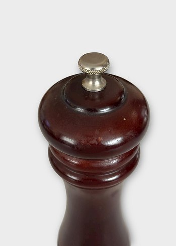 Parlak Kahverengi Ahşap Biber Değirmeni - Görsel 3