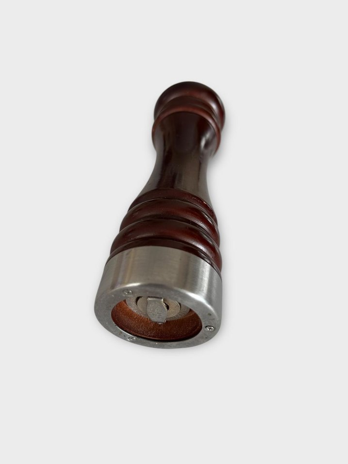 Parlak Kahverengi Ahşap Biber Değirmeni - Görsel 4