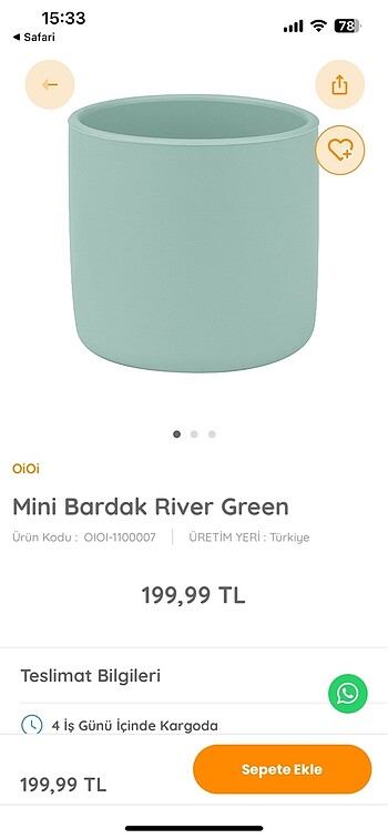 OiOi Oioi mini bardak river green