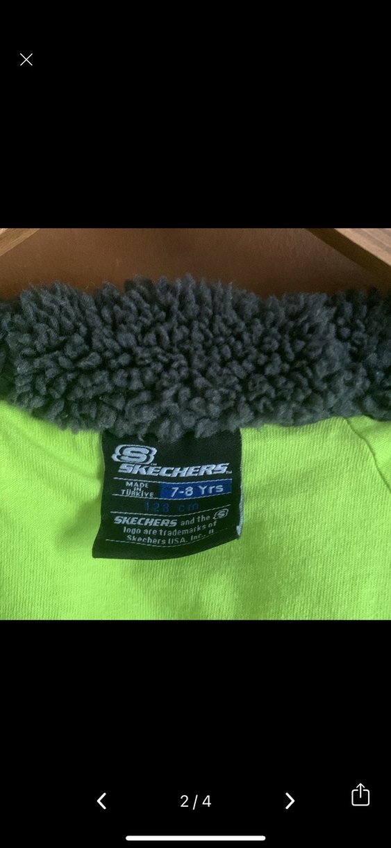 Fermuarlı Siyah Neon Detaylı skechers erkek çocuk mont / hırka - Görsel 2