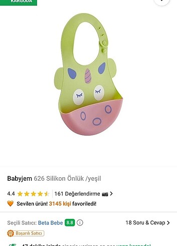 Kız bebek mama önlüğü