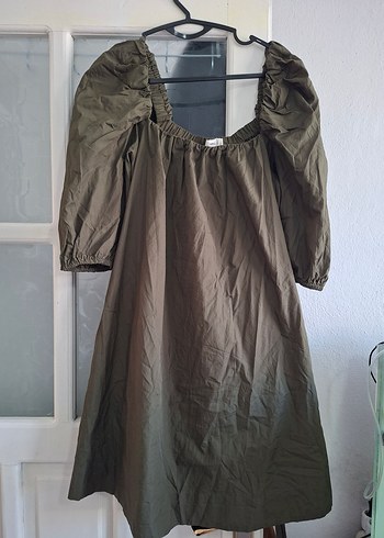 Mango Asker Yeşili midi boy elbise - Görsel 3