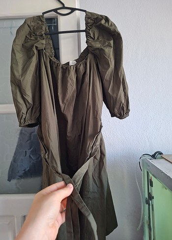 Mango Asker Yeşili midi boy elbise - Görsel 6