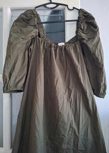 Mango Asker Yeşili midi boy elbise - Görsel 2