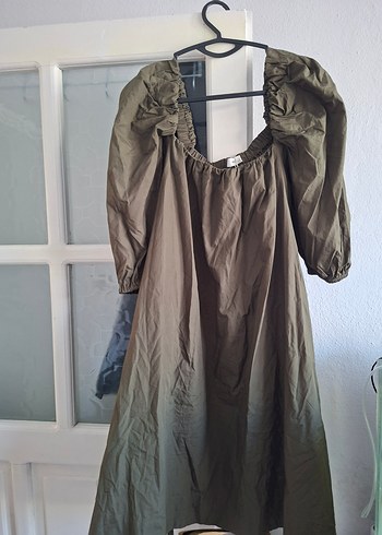 Mango Asker Yeşili midi boy elbise - Görsel 5