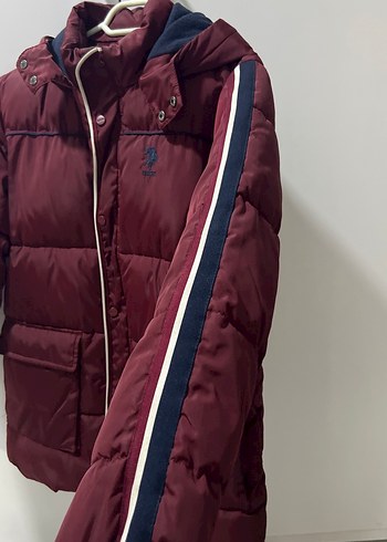 Bordo Düğmeli Erkek Çocuk Mont - Görsel 2