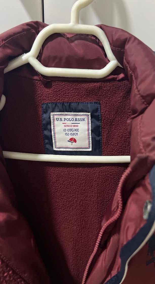 Bordo Düğmeli Erkek Çocuk Mont - Görsel 3