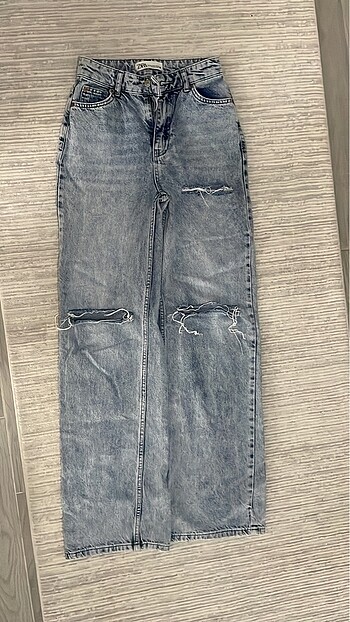 34 Beden #ZARA yırtık kot pantolon