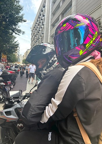 Pembe Baskılı Biker Motosiklet Kaskı LS2 Rapid 2 Athena - Görsel 3