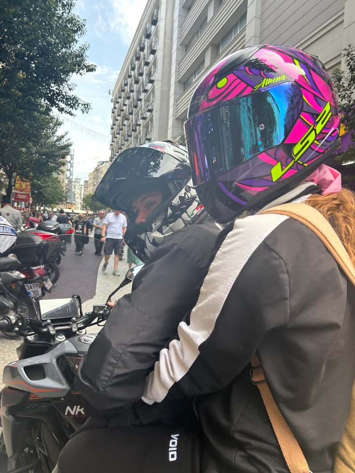 Pembe Baskılı Biker Motosiklet Kaskı LS2 Rapid 2 Athena - Görsel 3