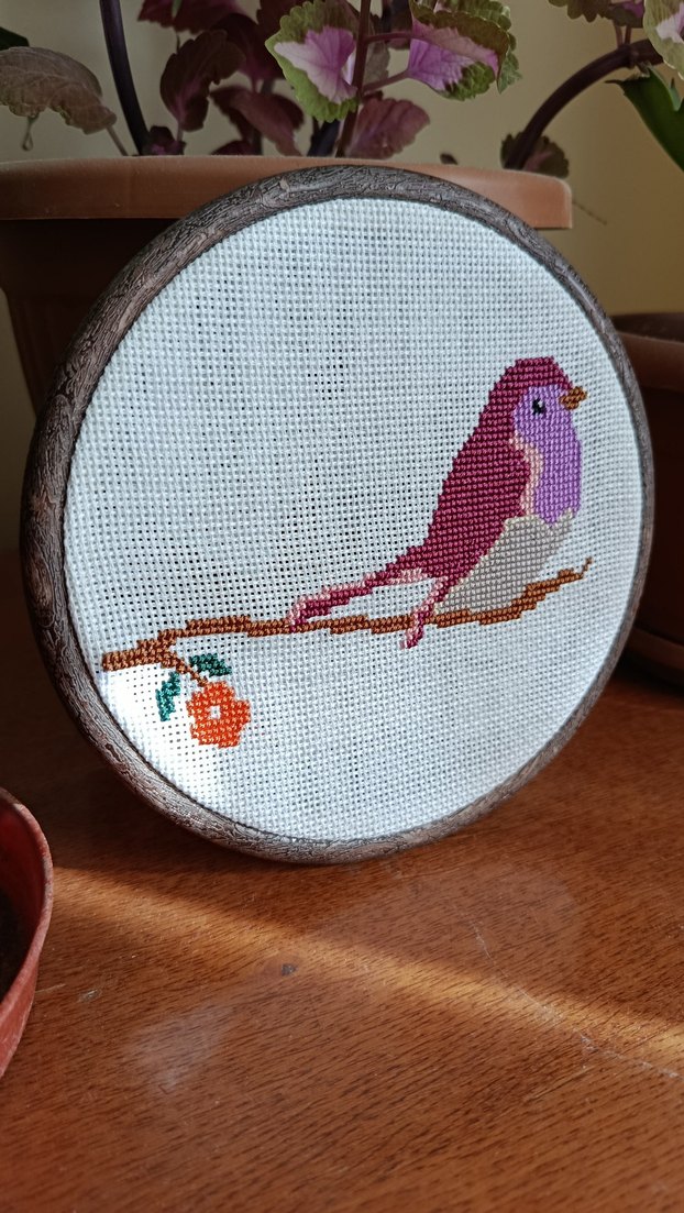 Kuş motifli etamin tablo - Görsel 4