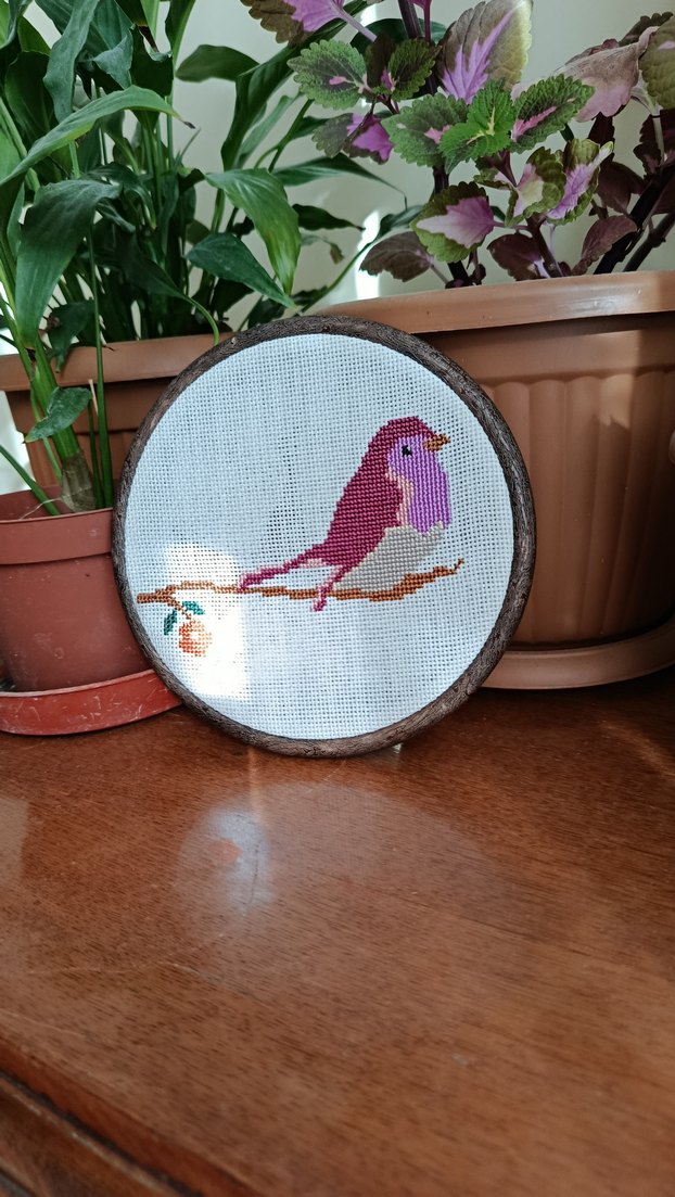 Kuş motifli etamin tablo - Görsel 2