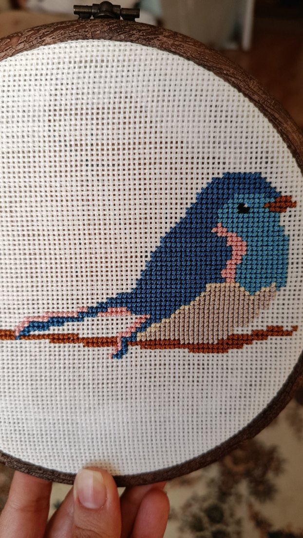 Kuş motifli etamin tablo - Görsel 3