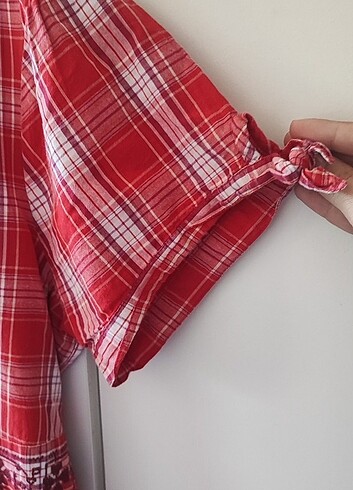 xl Beden Kareli İşlemeli Mini Elbise