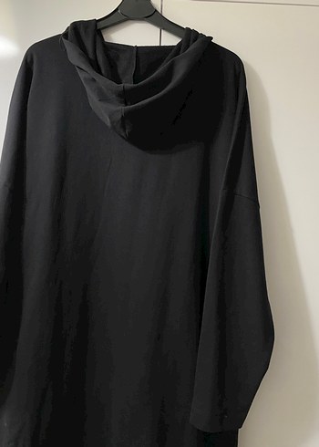 Düğmeli Siyah Uzun Kadın hırka - Görsel 4