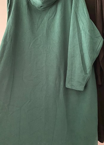 Kadın Yeşil Uzun Kollu Triko Elbise - Görsel 3