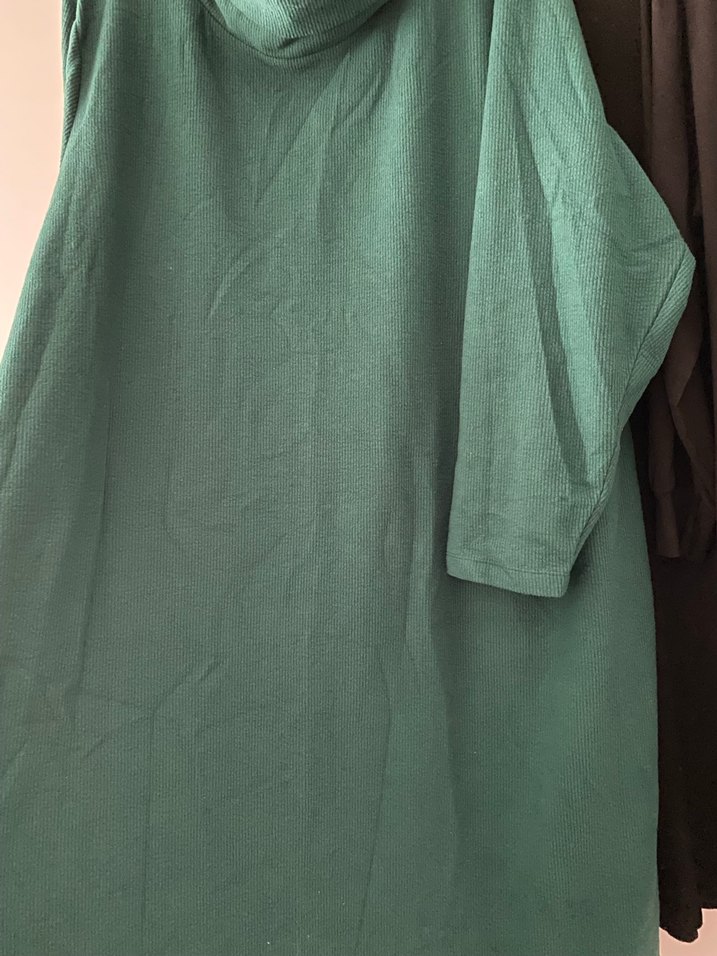 Kadın Yeşil Uzun Kollu Triko Elbise - Görsel 3