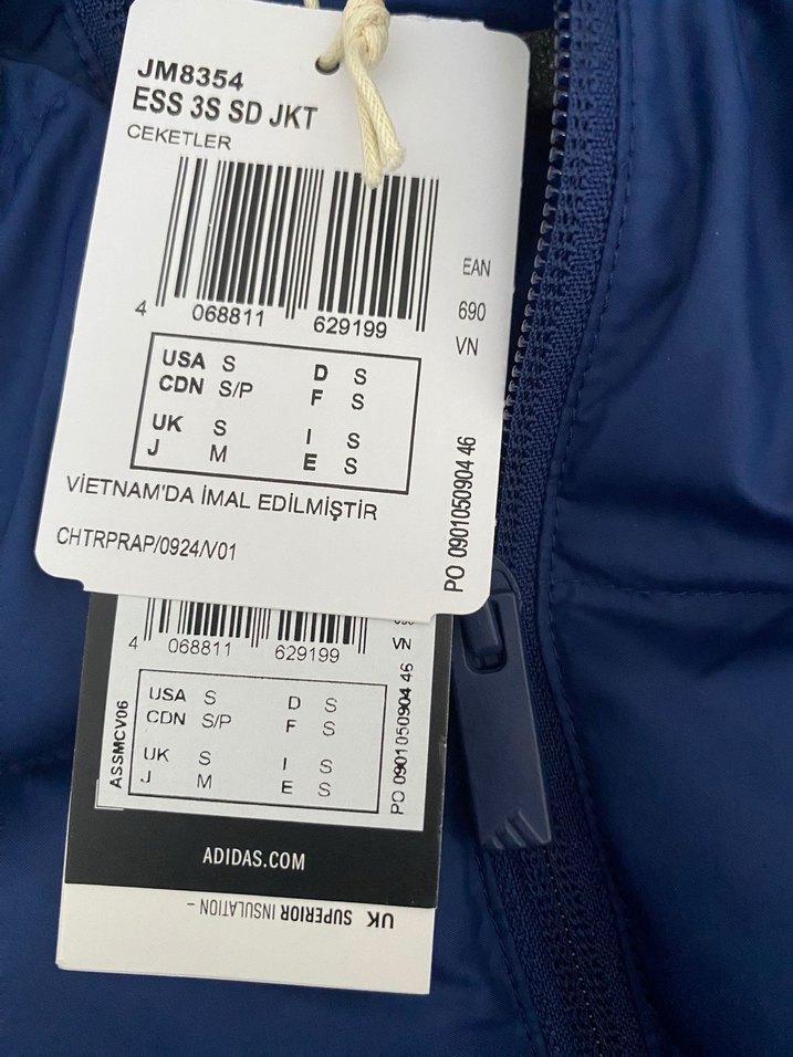 adidas Erkek Mavi Kapüşonlu Spor Mont - Görsel 3