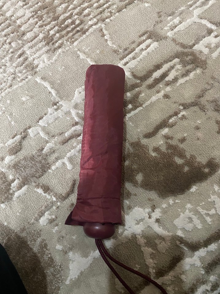 Bordo Pileli Kadın Şemsiye - Görsel 5