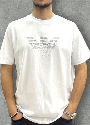 l/xl Beden Armani baskılı tişört 