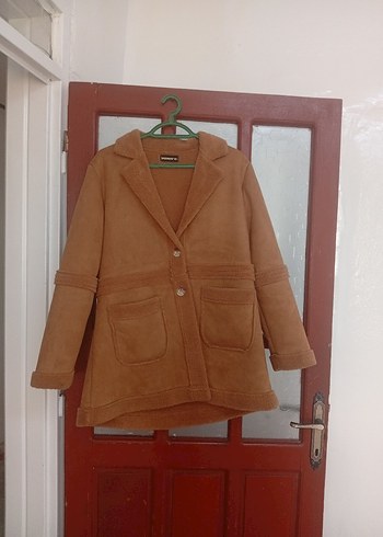 Düğmeli Kahverengi Süet Kadın Ceket - Görsel 2