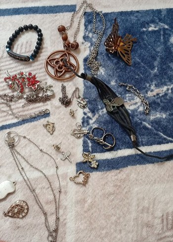 Bohem Tarzı Boncuklu Nakışlı Denim Etek - Görsel 3