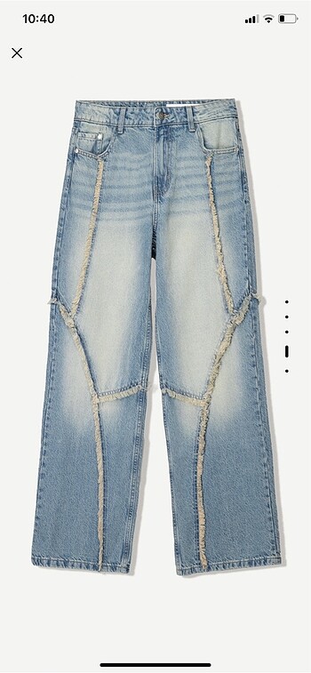 m Beden Bershka saçaklı jean