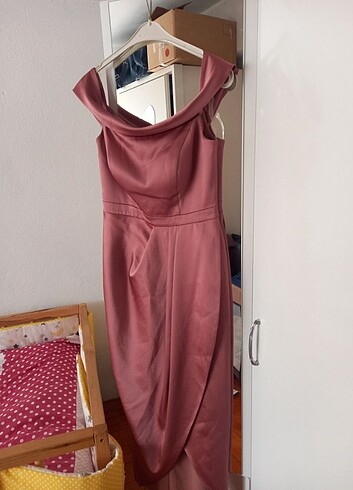 38 Beden pembe Renk Abiye Elbise