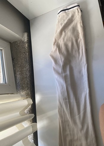 Diğer Bej Düğmeli Kadın Keten Ceket alt üst takım