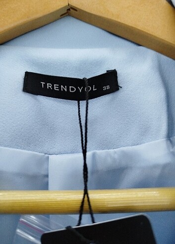 38 Beden mavi Renk Oversize Blazer ceket 
