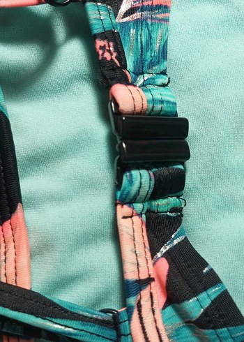 Renkli Baskılı Fırfırlı Bohem Bikini - Görsel 5