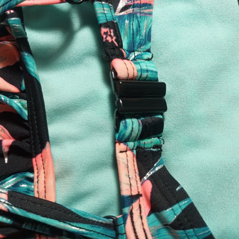 Renkli Baskılı Fırfırlı Bohem Bikini - Görsel 5