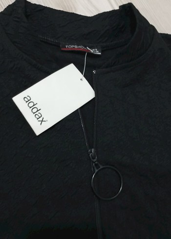 Kız Çocuk Siyah Fermuarlı Uzun Kollu Yelek - Görsel 3