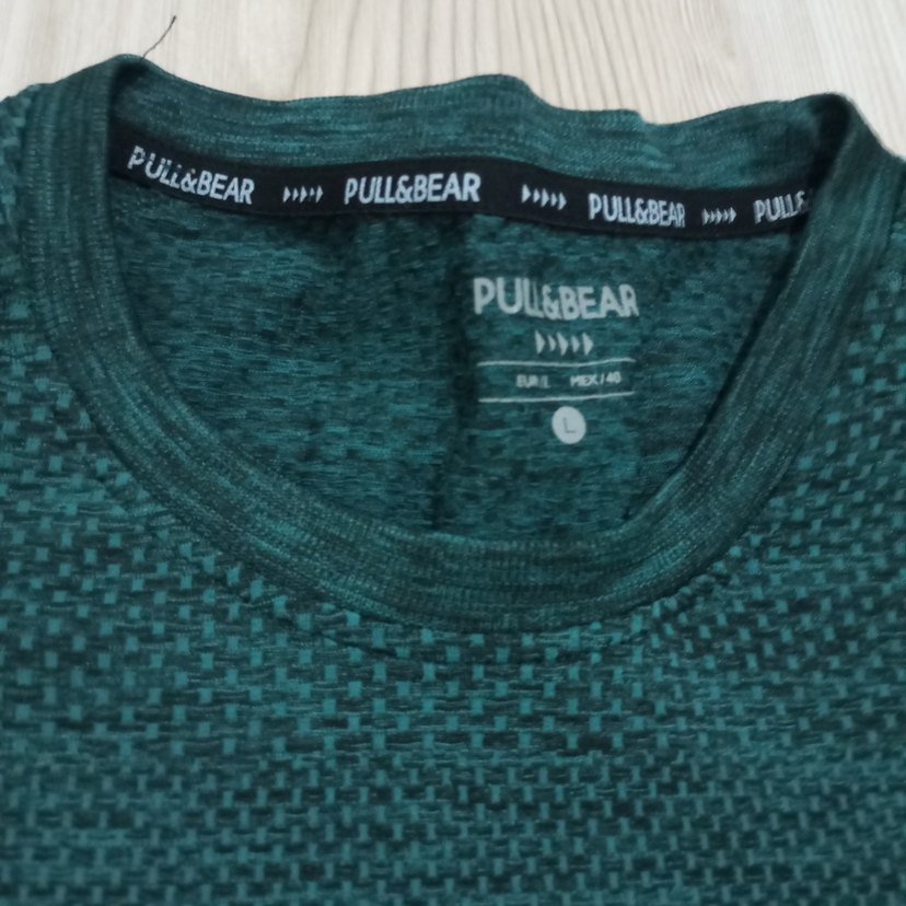 Erkek Yeşil Kısa Kollu Bisiklet Yaka Tişört - Görsel 4