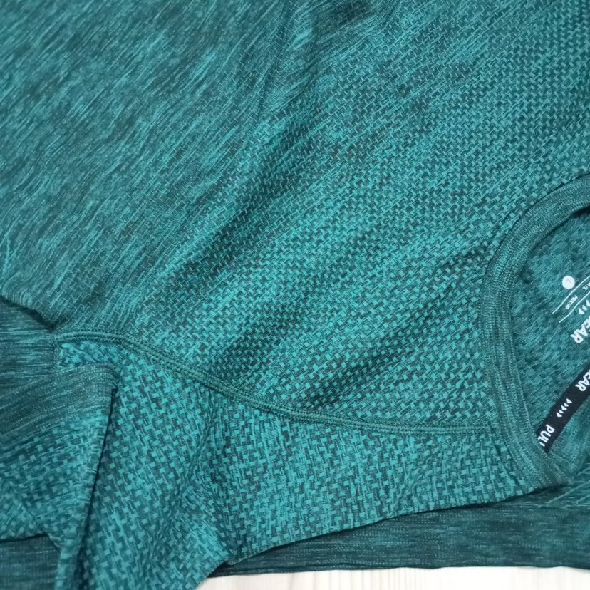 Erkek Yeşil Kısa Kollu Bisiklet Yaka Tişört - Görsel 5