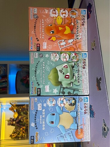 Pokemon Model Kit Squirtle,Bulbasaur,Charmander