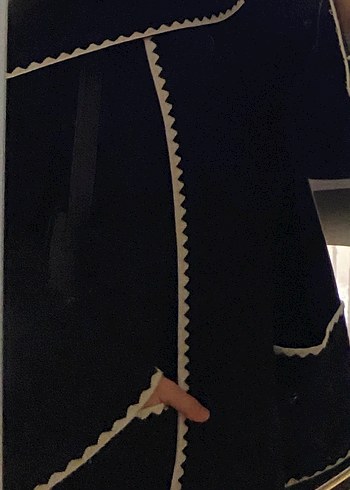 Düğmeli Siyah Kadın Saten Şal - Görsel 2