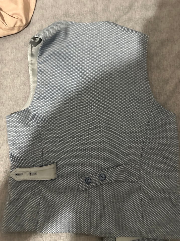 Gri Düğmeli Erkek Yelek - Görsel 3